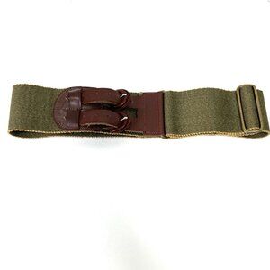 Willis and Geiger Canvas Leather Belt XS Wide Equestrian England Double Buckle